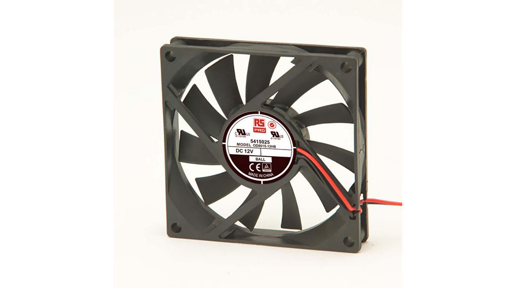 Axial Fan DC Ball 80x80x15mm 12V 180mA 33dBA 51m³/h